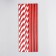 Assortment cocktail tubes, 12 pieces in a set, red color