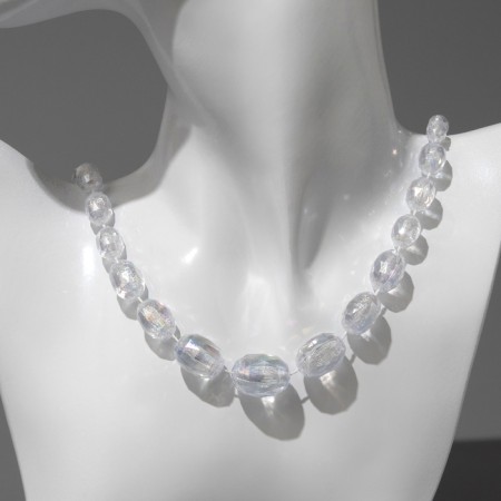 Beads "Classic" ovals for an increase, the color of the rainbow-white, 45 cm-1