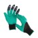 Garden gloves, nylon "shrews", with latex impregnation, with claws, green, Greengo