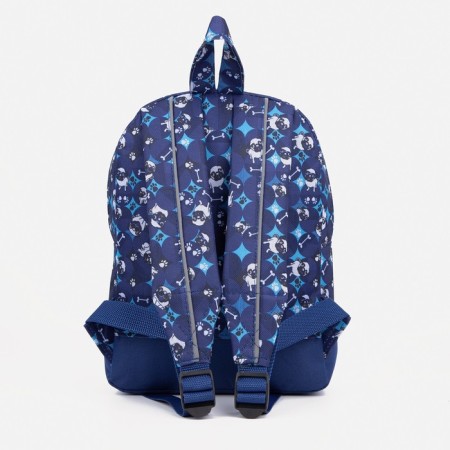 Baby backpack on lightning, external pocket, blue color-1