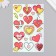 Holographic stickers (stickers) "hearts" 10x15 cm, 5-218