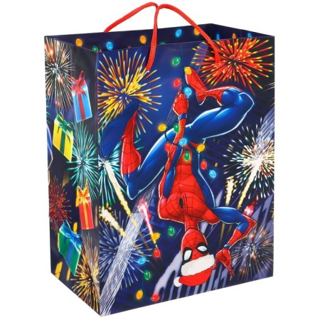 New Year. Gift package, 23x18x11.5 cm, packaging, spider-man-1