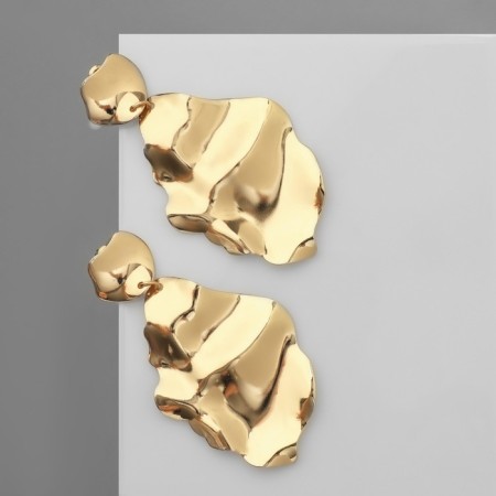 Earrings Metal "Atmosphere" Link, Color Gold-2