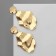 Earrings Metal "Atmosphere" Link, Color Gold