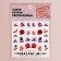 Slider - Nail design "Flower inscriptions", multi -colored