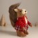 Decor "Squirrel in a checkered skirt and a knitted sweater" 11x17x20 cm
