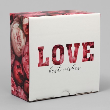 Gift folding box, packaging, "love", 15 x 15 x 7 cm-3