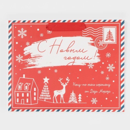 Laminated horizontal package "From Santa Claus", MS 18 x 23 x 10 cm, New Year-5