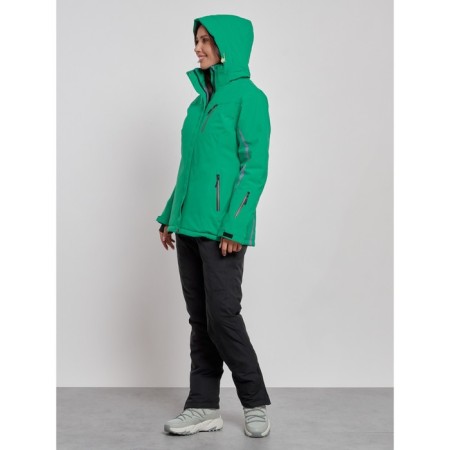 Ski costume female winter, size 44, green color-5