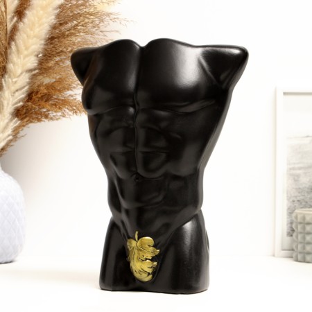 Kashpo - Vase "Men" Black Gold, 26.5 cm-1