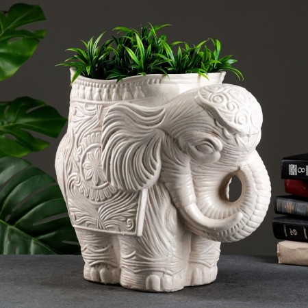 Figure Kashpo "Elephant Medium", aged 6l/ 37x26x35cm