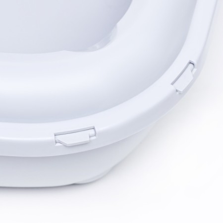 Corner toilet with a frame 55*45*13 cm, gray-3