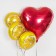 Foil ball 30 ", heart, red color