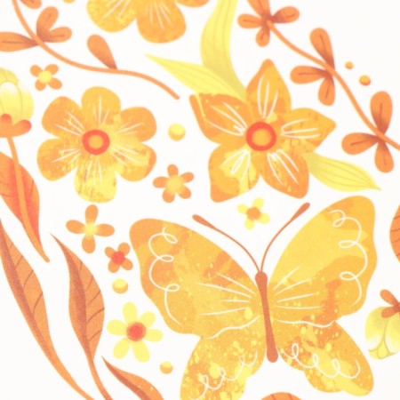 Tattoo on the body color "Egg with yellow patterns" 10x10 cm-2