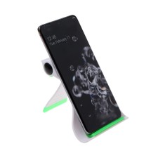 Luazon phone stand, folding, reinforced, adjustable height, white/green