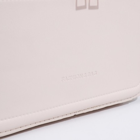 Bag Cross-Bodi with a zipper, white color-4