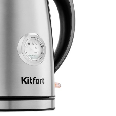 Electric KitFort KT-676 kettle, 1.7 l, 2200 watts, silver-1
