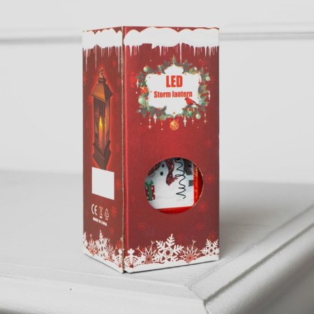 LED figure "Telephone booth with a snowman" 5.3 × 12 × 5.3 cm, plastic, batteries AG13x3, glow warm white-3