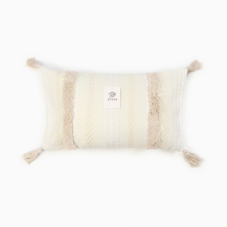 Pillowcase decorative Ethel Boho Line 30x50 cm, beige color, cotton-3