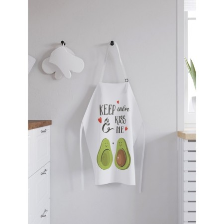 Apron of a kitchen with a photo print "You are my half", adjustable, size OS-1