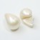 Earrings plastic "drop" smooth max, white color