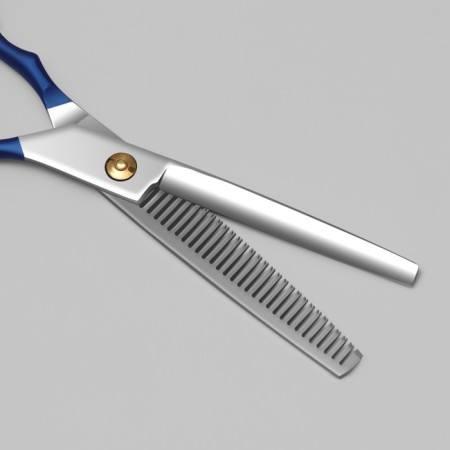 Filive scissors with an emphasis “Premium”, blade - 6.5 cm, silver/blue color-3