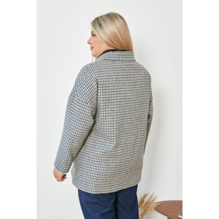 Female jacket, size 66, gray color-4