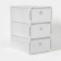 Shoe storage box Large Size sharing 21 × 33.5 × 12 cm, 3 pcs, white color