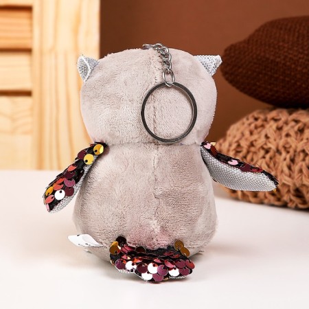 Soft toy "owl", on a key fob, 10 cm, color mix-2