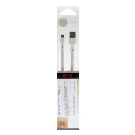 BYZ BL -625, microUSB cable - USB, 2.1 a, 1.2 m, PVC, white-4