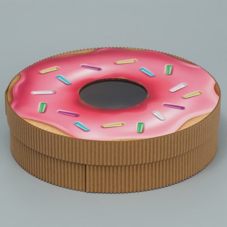 Gift box, confectionery packaging "Donut", 20 x 20 x 5 cm-2