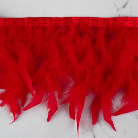 Tesma with feathers turkey, 13-17 cm, 5 ± 0.5 m, red color-2