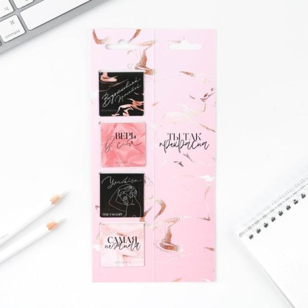 Magnetic bookmarks "Believe", on a postcard, 4 pcs-2