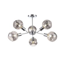 Ceiling EVOLUCE lamp. Sle155102-06. Gentore. 6x60 watts, E14, 65x65x35.5 cm, chromium color