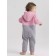 Combineson children's insulated tops "Capitane", height 62 cm, gray/pink color