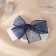Hair gum "Schoolgirl" double, shine, 7 cm, blue-white