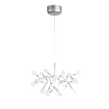 Люстра подвесная St Luce. SL379.103.30. Rafina. 30х0,5 Вт, LED, 3500K, 1035 Lm, 50х50 см, цвет серебристый