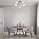 Ceiling lamp 5x40W E14, size 50x50x20 cm