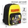 A backpack with a pocket, 22 cm x 10 cm x 30 cm "Dino Bumblebee", transformers