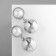 Clips "Busina", white color in silver