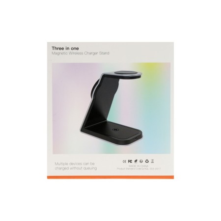 Wireless charger T3, 3 in 1, 15 W + 5 W + 5 W, MAGSAFE, silver-12