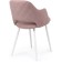 Stol on a metal frame Gutrids metal/velor, white/pink 51x56x82 cm
