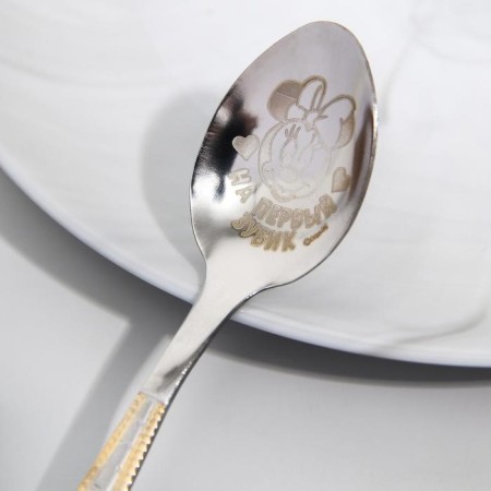 Baby spoon, 2.3 x 11 cm "for the first teeth", Minnie Mouse-2
