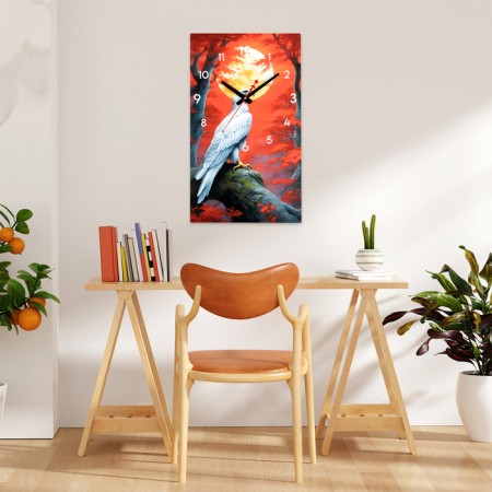 Carty clock wall-mounted interior "bird", silent, 35 x 60 cm-1