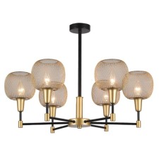 Ceiling light Gerhort G11061/6BK+GD GD, 6x60W, E14, 46x68x68 cm, gold color