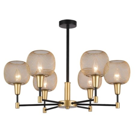 Ceiling light Gerhort G11061/6BK+GD GD, 6x60W, E14, 46x68x68 cm, gold color