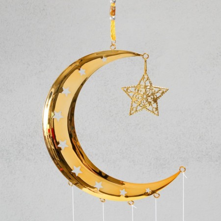 Wind Music Metal "Crescent and Filin" 9 bells 80x17.5x2.5 cm-1