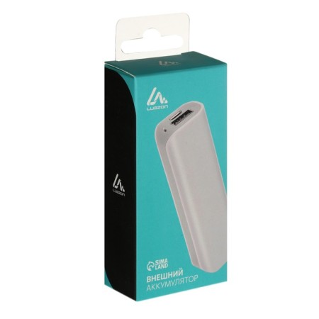 External Luazon battery PB-08, 2200 mAh, USB, 1 A, wire in the kit ， White-3
