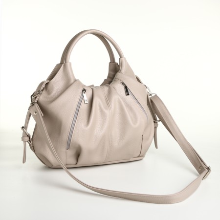 Women's bag with lightning, beige color-1