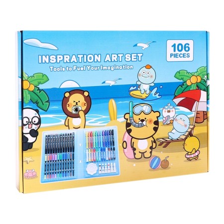 Set for drawing animals blue-12